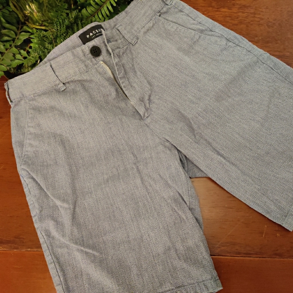 PacSun Grey Chambray Shorts